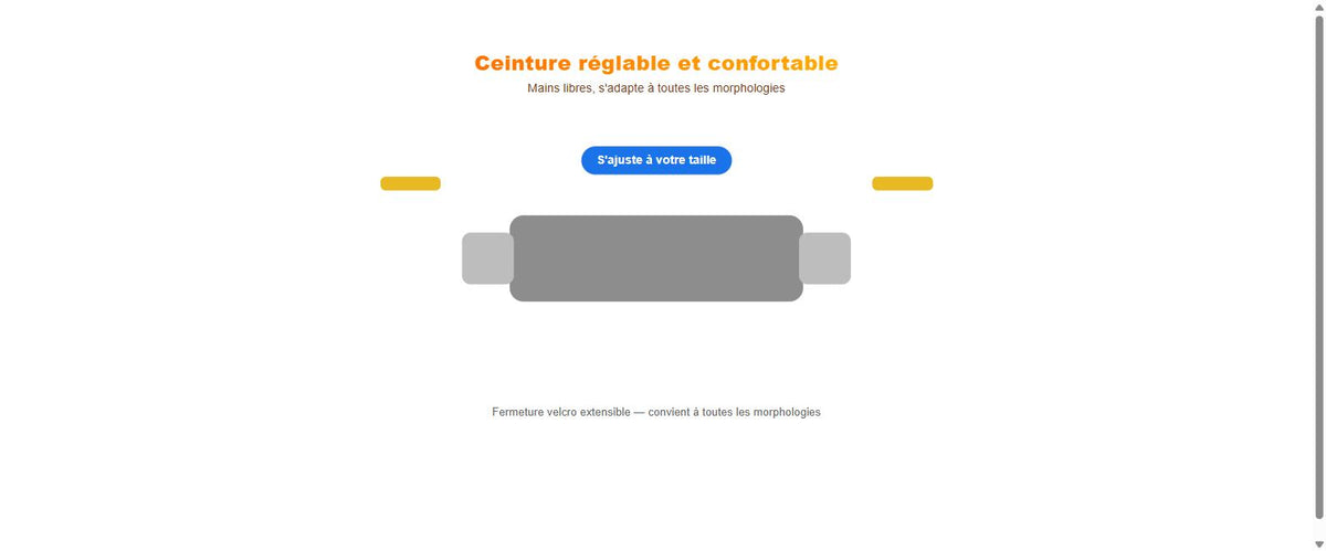 Ceinture Chauffante Lombaire - Chaleur Réglable