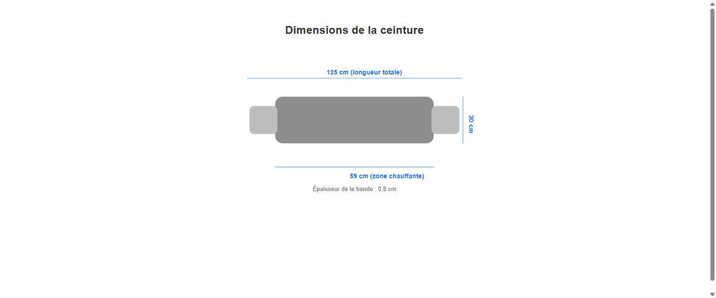 Ceinture Chauffante Lombaire - Chaleur Réglable