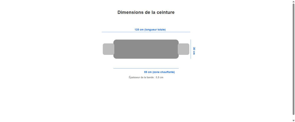 Ceinture Chauffante Lombaire - Chaleur Réglable